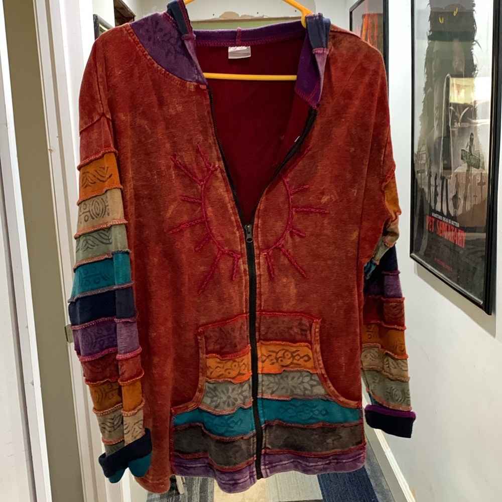 - Tie dye hippie hoodie